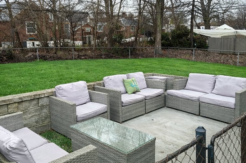 Outside Patio and fully fenced in yard