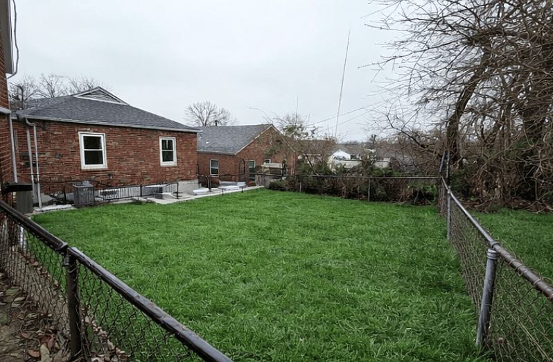 Fully fenced yard