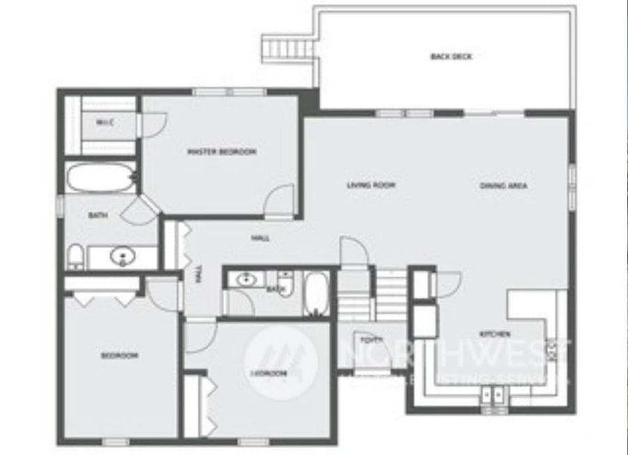 Upstairs floor plan