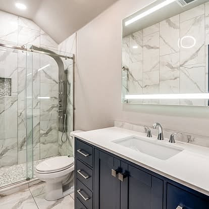 Bathroom with shower on third floor