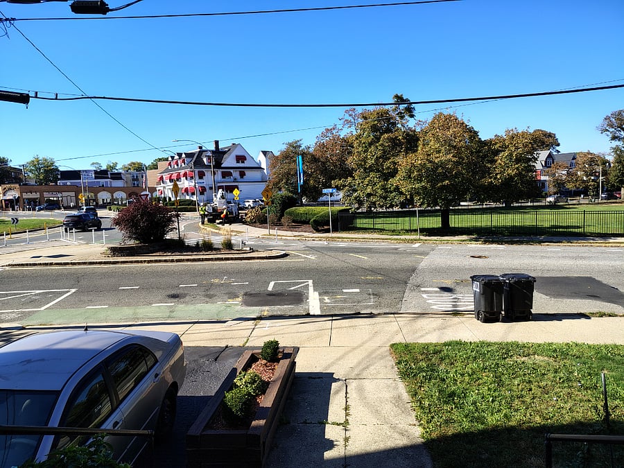 View from the front entrance looking outward