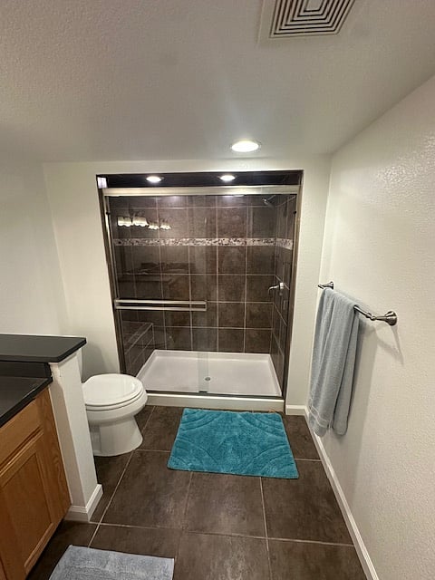 Large newly updated shower.
