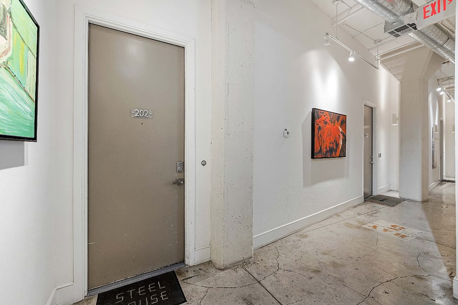 Private entry at end of hallway