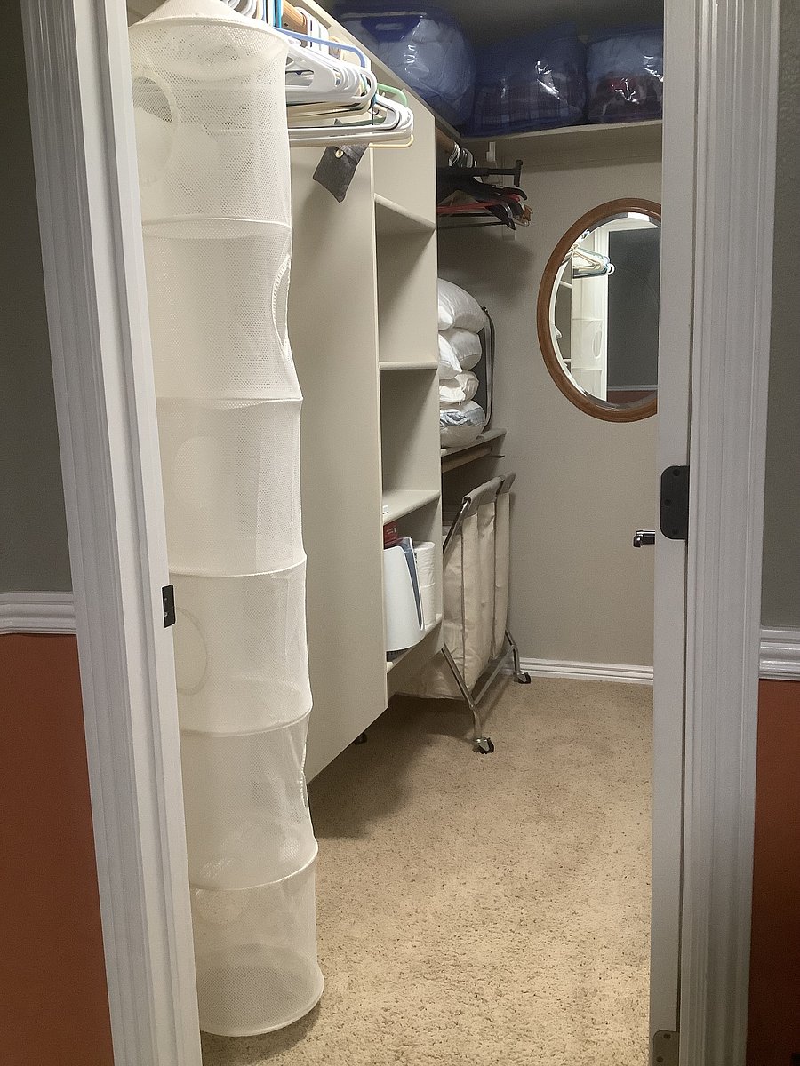 Walk-in closet.