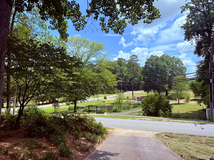 View of Legion Park from kitchen window