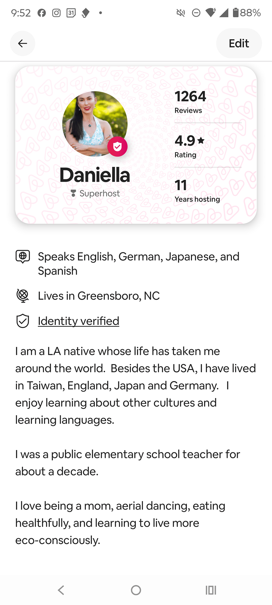 I am an experienced landlord and host 