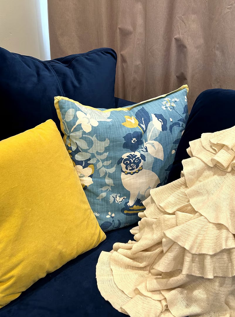 Details of loft cushions.