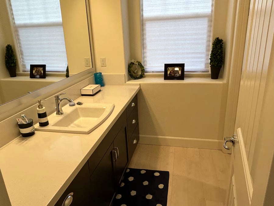 Spacious counters in your bathroom.