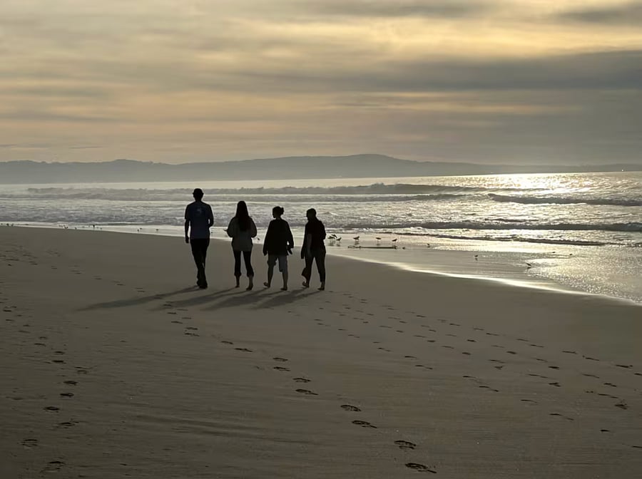Sunset walk on Marina State Beach.