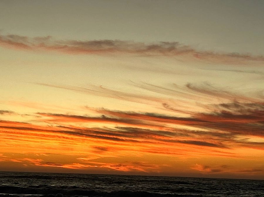 Frequent sunsets outside our house.