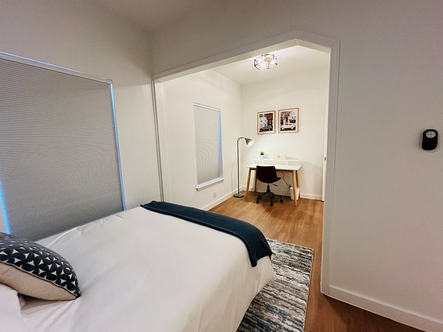 Full-Size Bed in Spacious Bedroom with Ample Closet Space