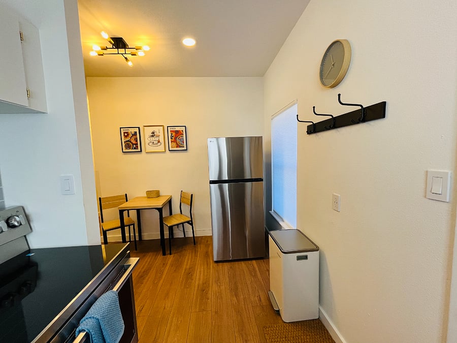 Kitchen after entering from back porch