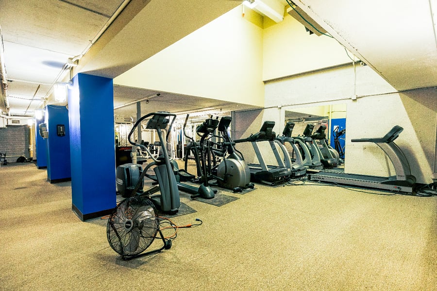 Fitness center cardio area