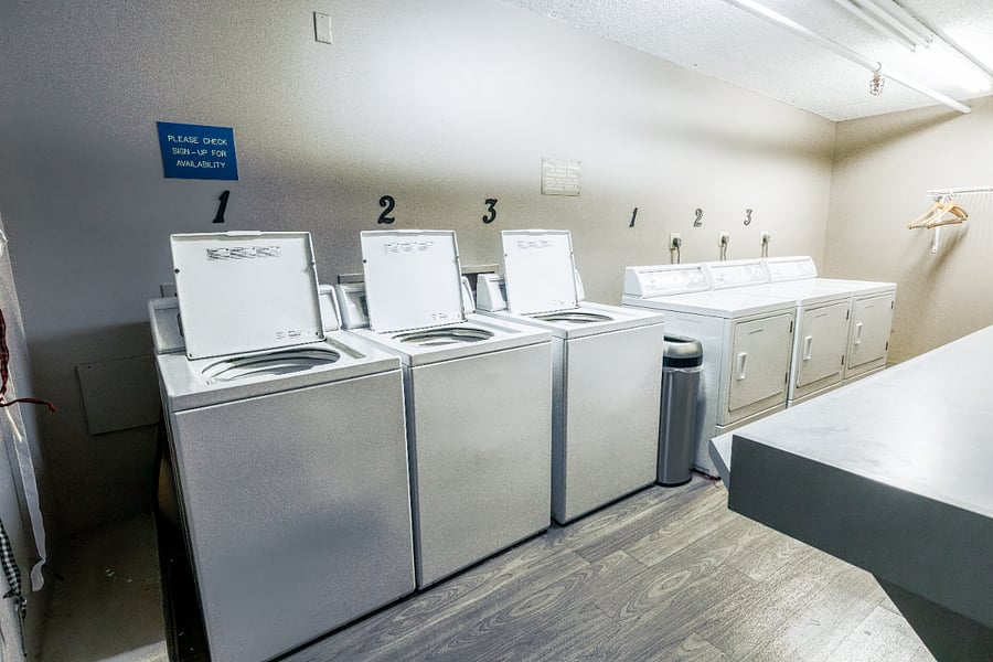 3rd floor laundry, very conveniently only one floor up.