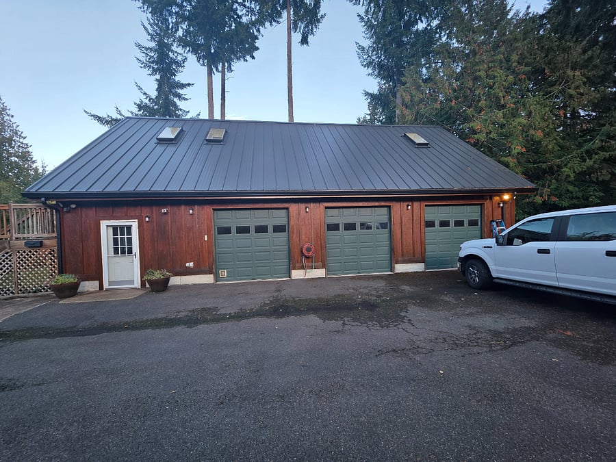 Left garage space for tenant. Additional uncovered parking available for guests.