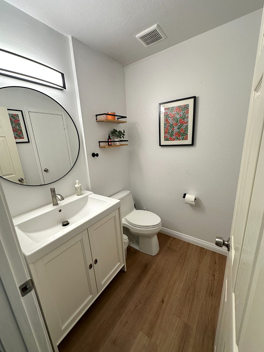 Shared half bathroom