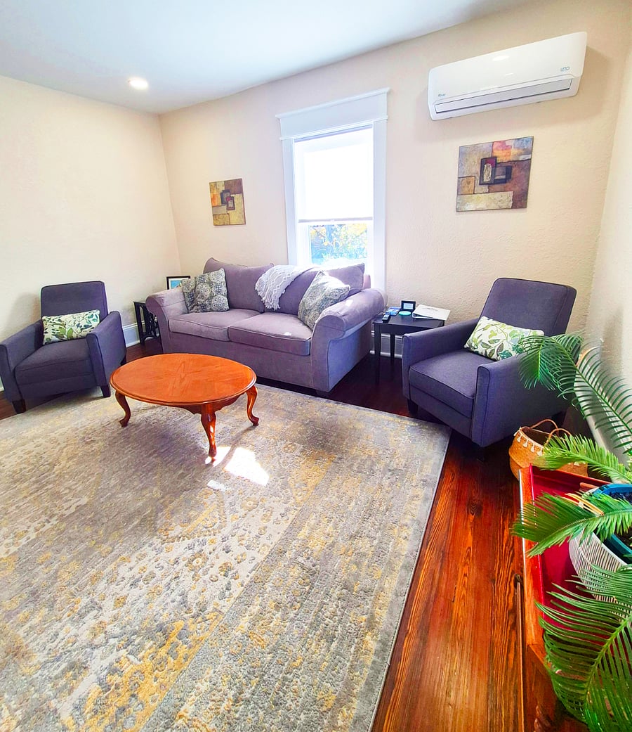 2 recliners in Living room with new large comfy couch
