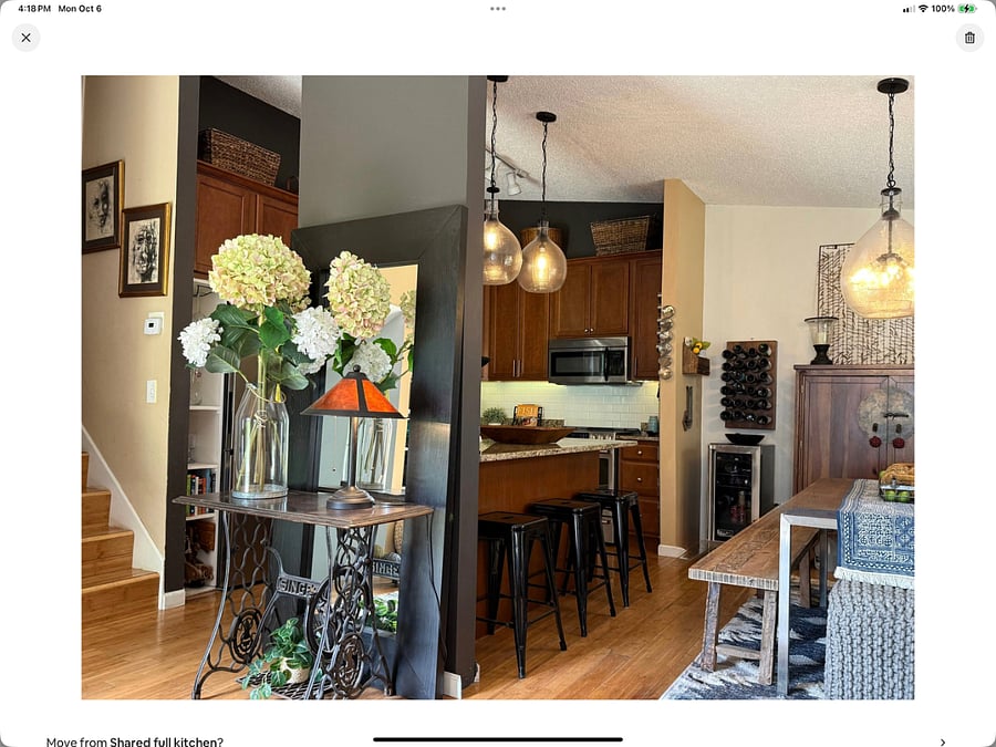 Main level open floor plan