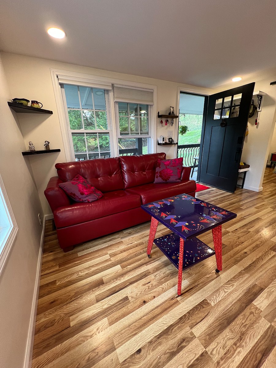 Living room off large front porch