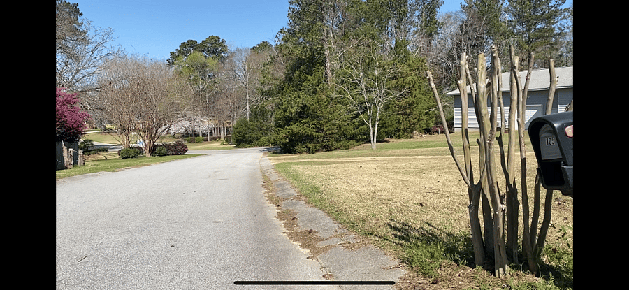 Street view north to "neighborhood" entrance