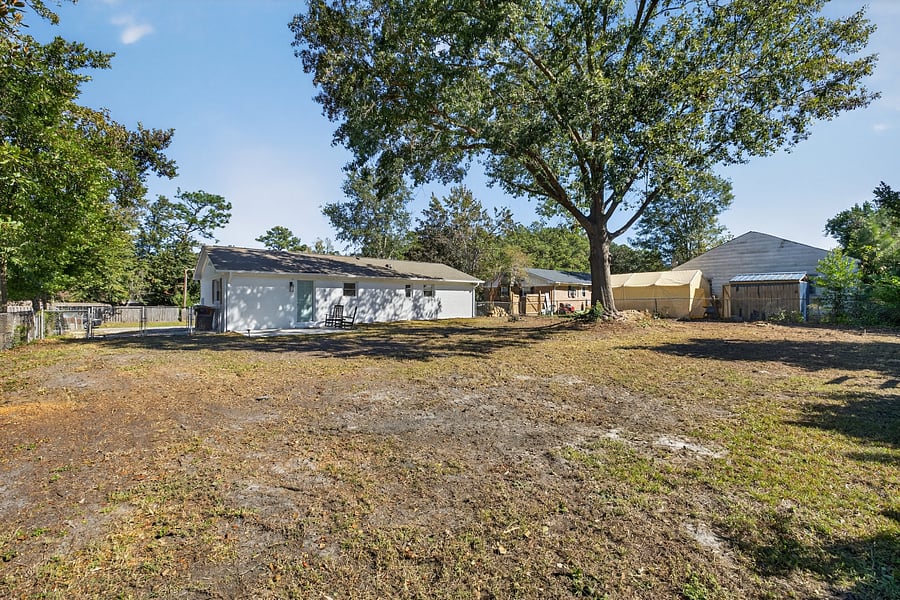 Large backyard