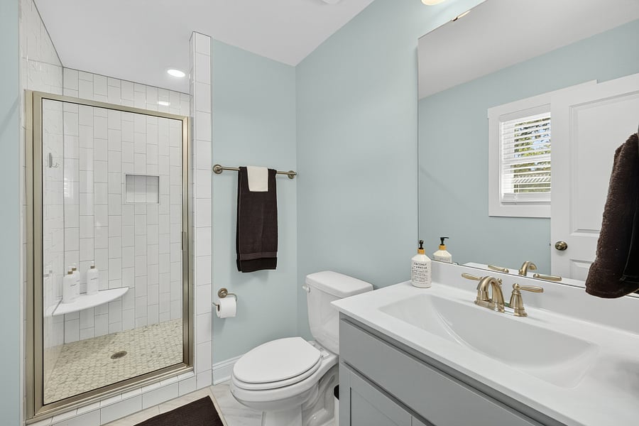 Primary bathroom with walk-in shower
