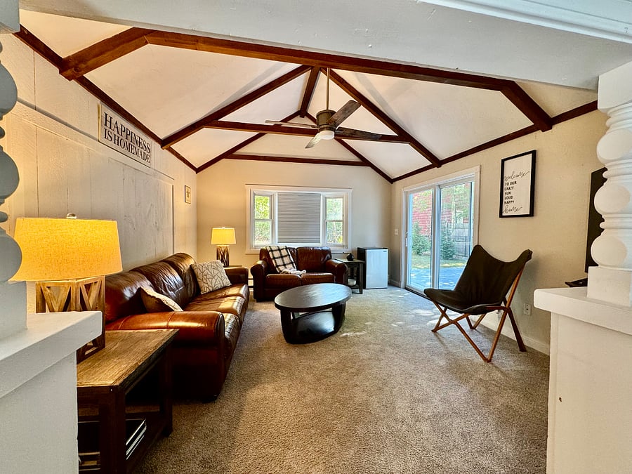 Ample sitting TV room