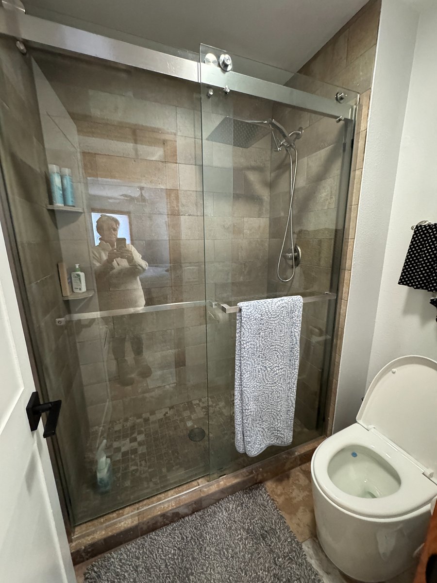 Primary bathroom shower.