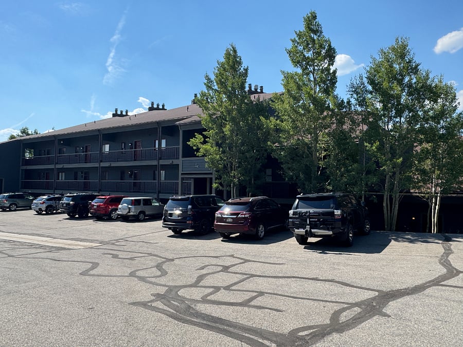 View of building 2 from parking lot.
