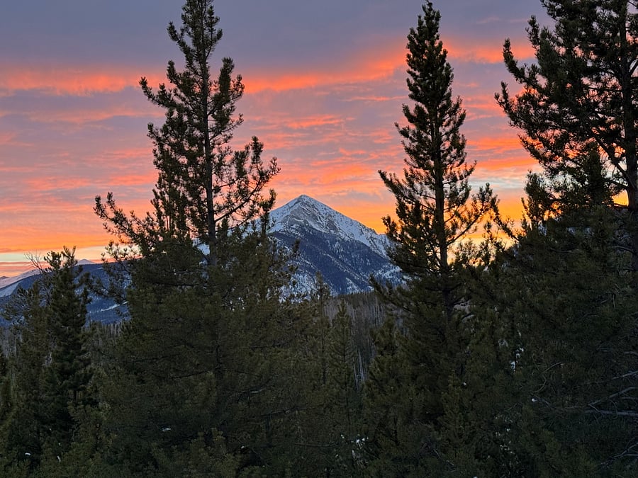 View of Peak One from the back deck.