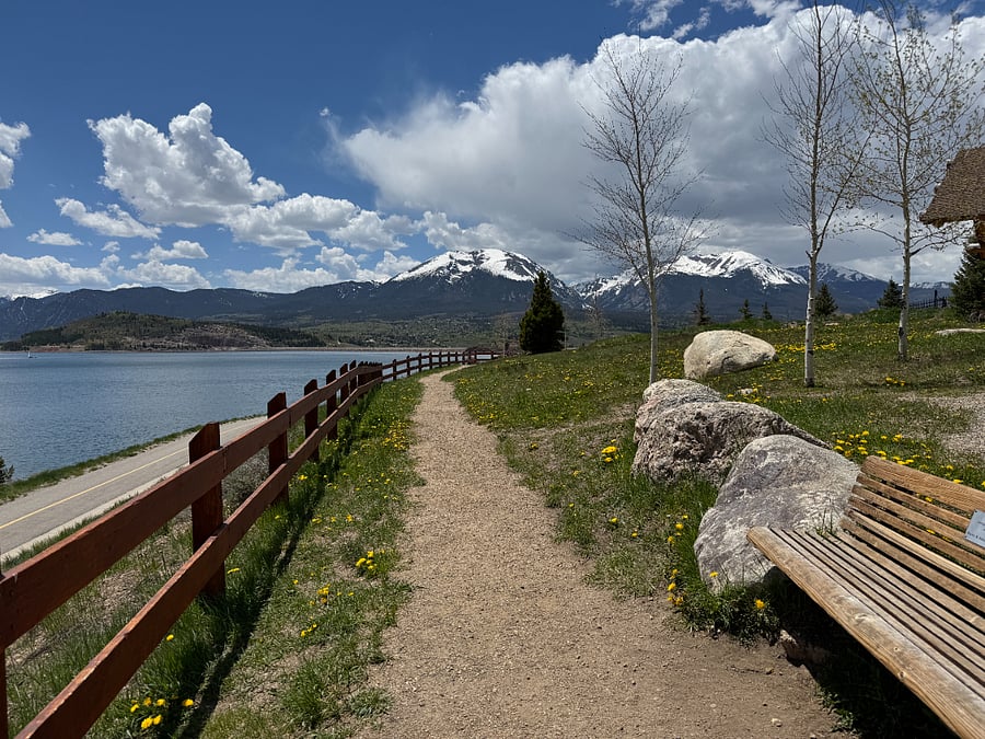 Lake Dillon - 5-7 minutes away. Walking paths and park.
