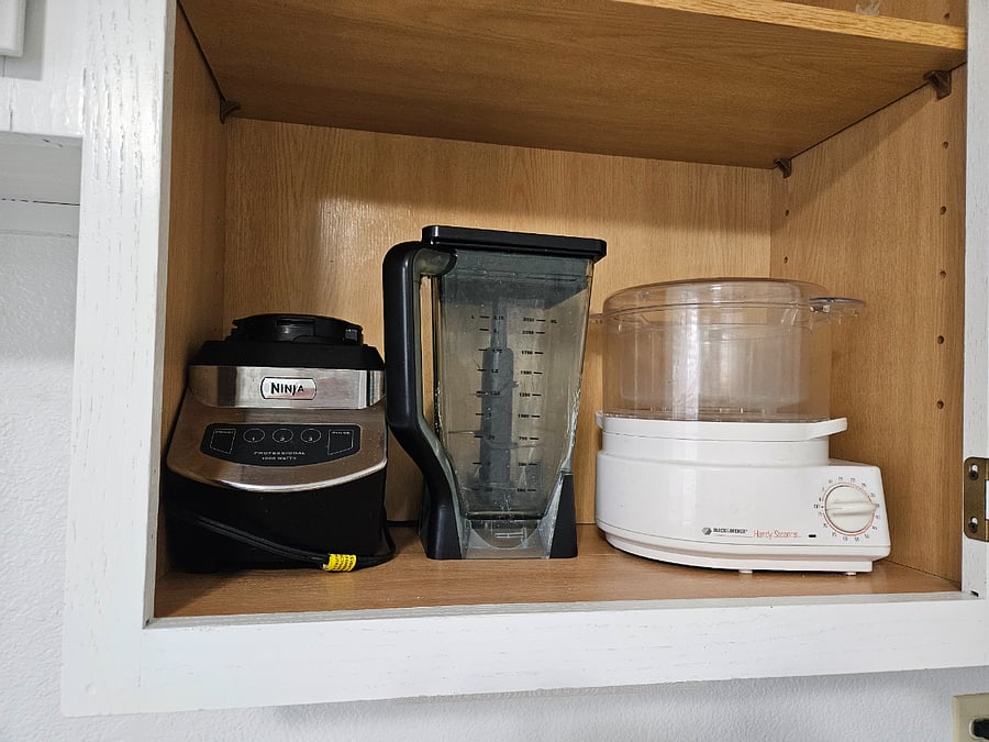 Fully stocked kitchen to with small appliances for all your cooking and baking basics.