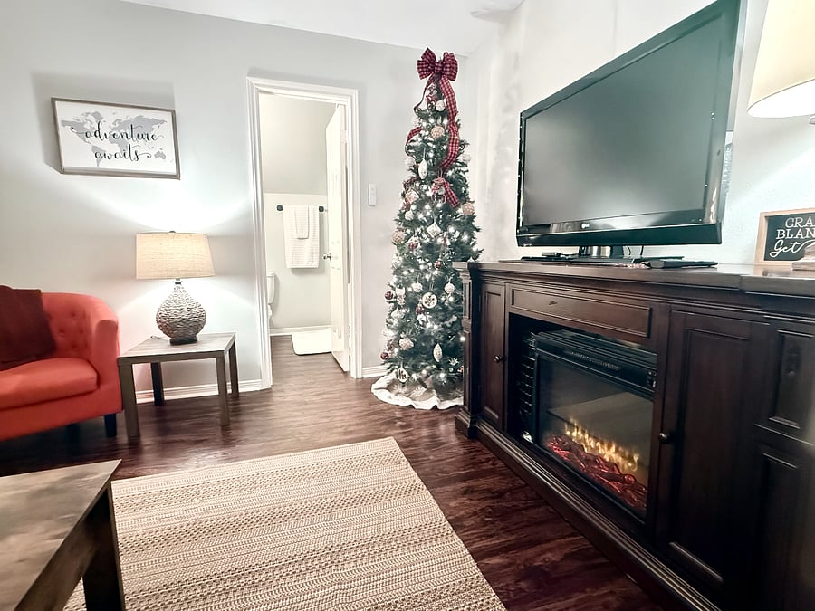 Cozy fireplace