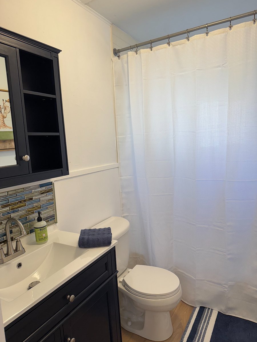 Bathroom vanity and mirror with lots of storage