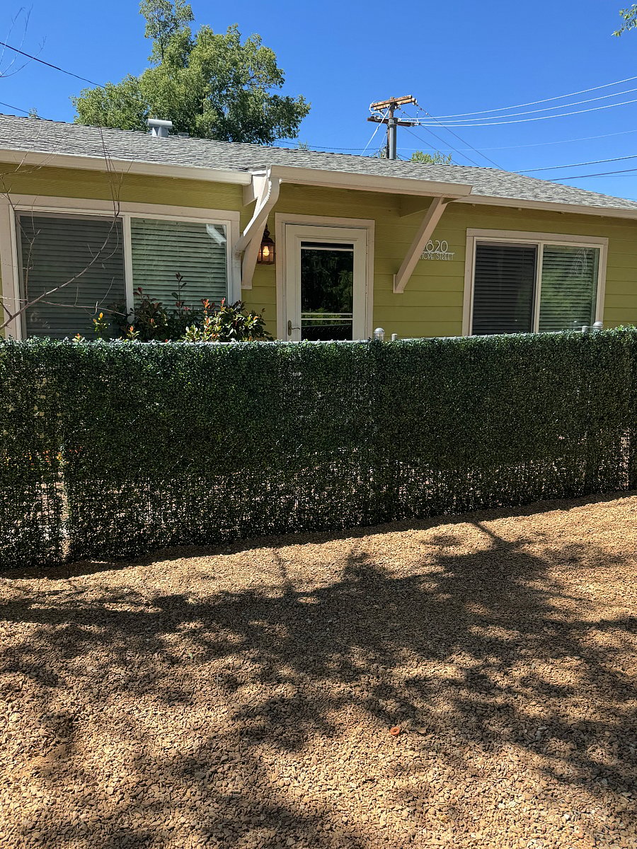 View of front door from street