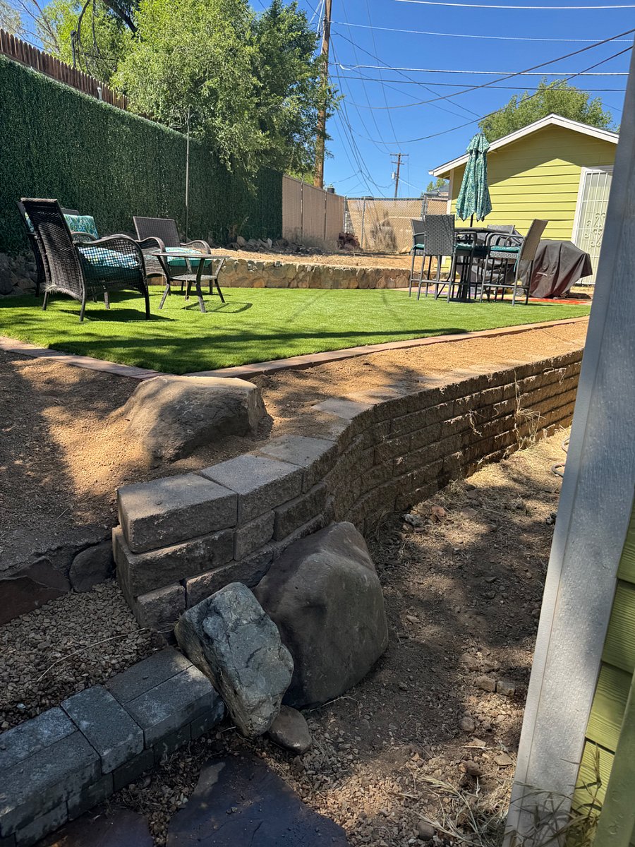 View from side yard to back yard
