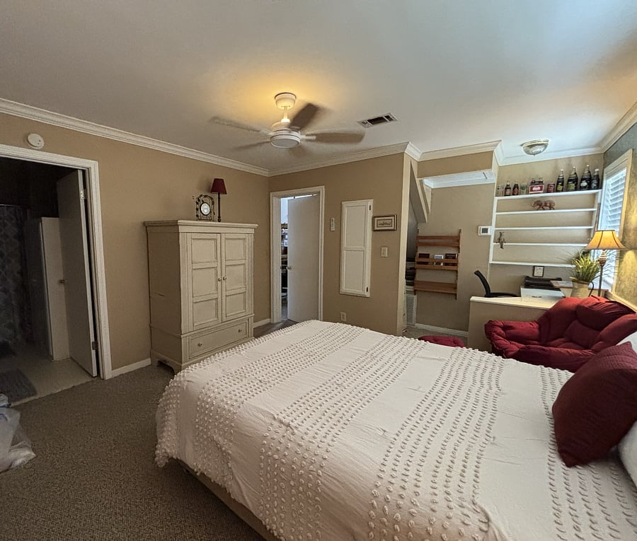 bdrm Two armoire with small tv and some storage