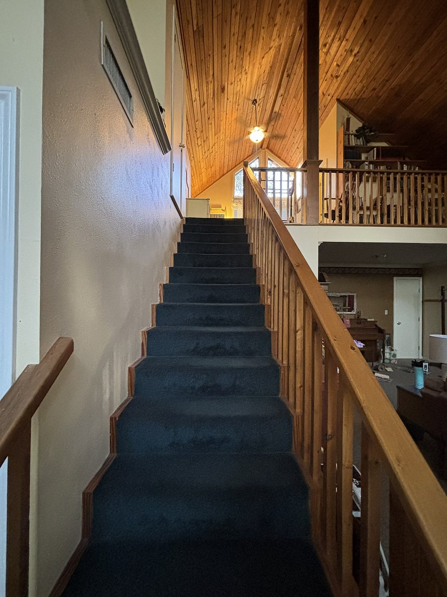 Steps up to Loft area bedroom