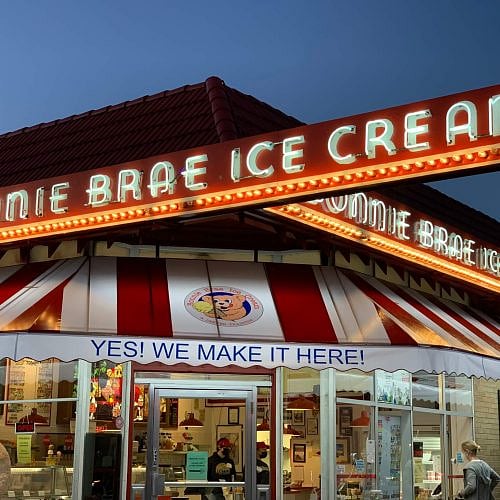 Bonnie Brae's most famous landmark and most delicious ice cream is at the other end of the block.