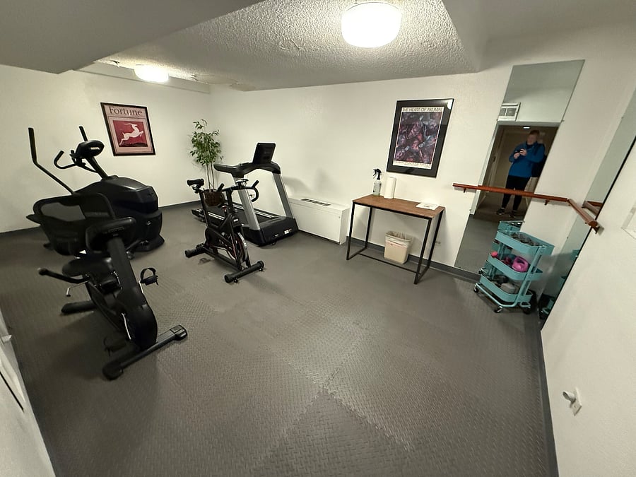 Fitness room available 24 hrs/day