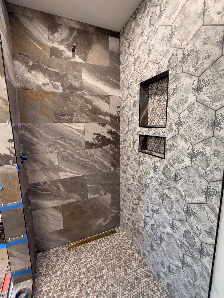 Master private bath with soaking tub and walk-in shower