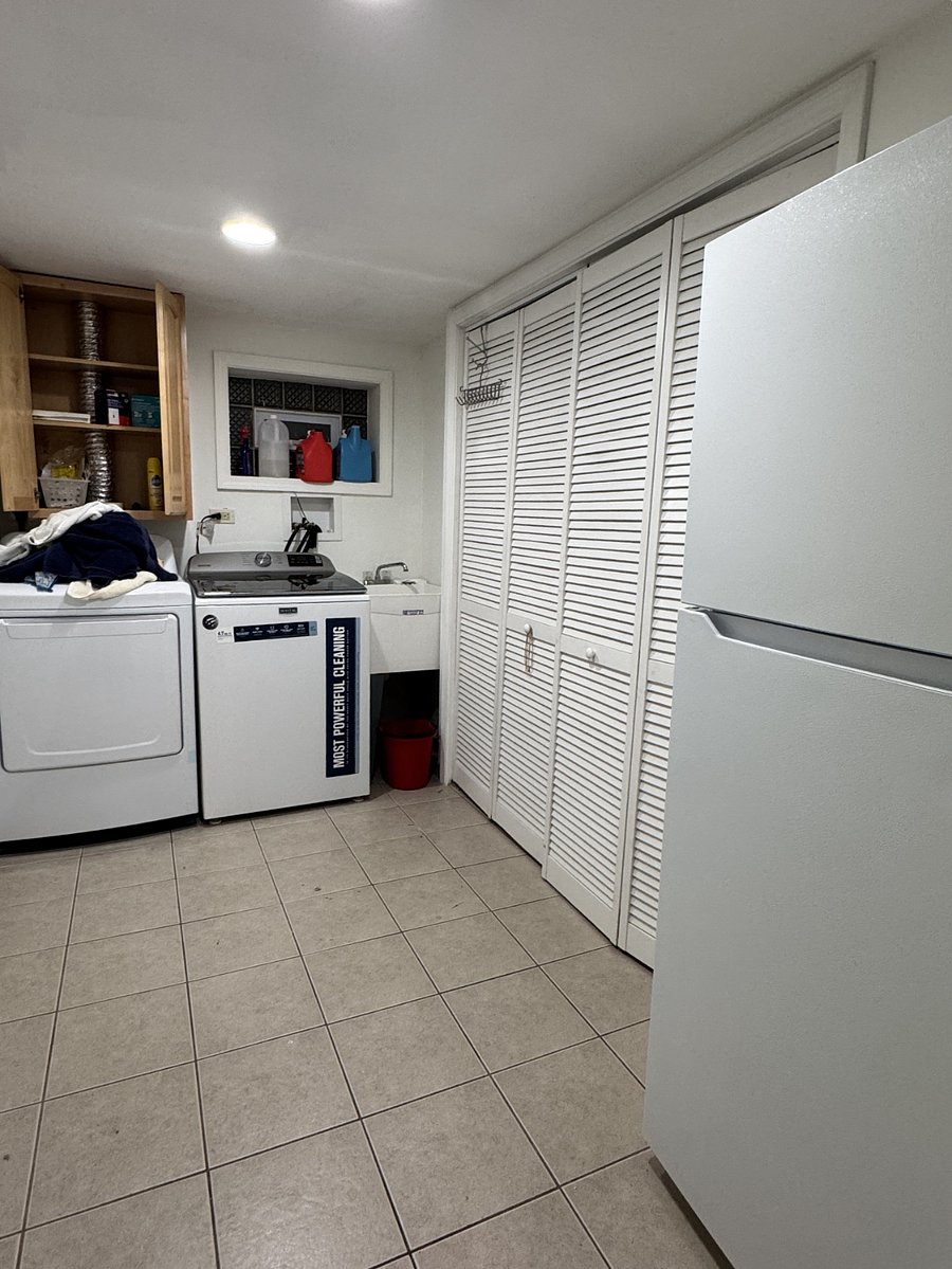 Full-size laundry and an extra fridge/freezer for your convenience complete the basement amenities.