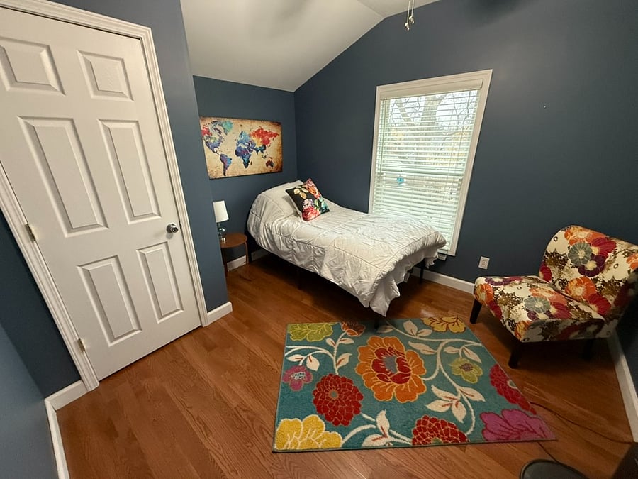 Bedroom 3 - twin with closet and extra space for another bed or a desk upon request.