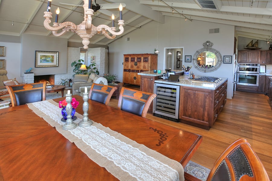 Dining area looking towards front door
