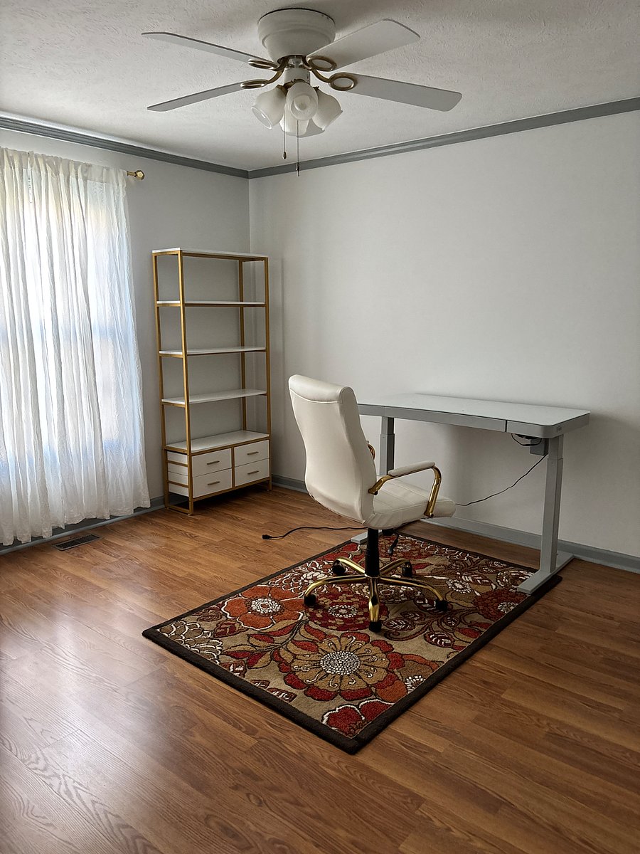 Front bedroom. Set as an office.