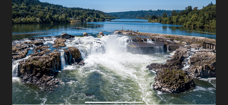 Willamette Falls can be viewed  from the sweeping views along the clifftop Promenade within 5 blocks from your door. 
