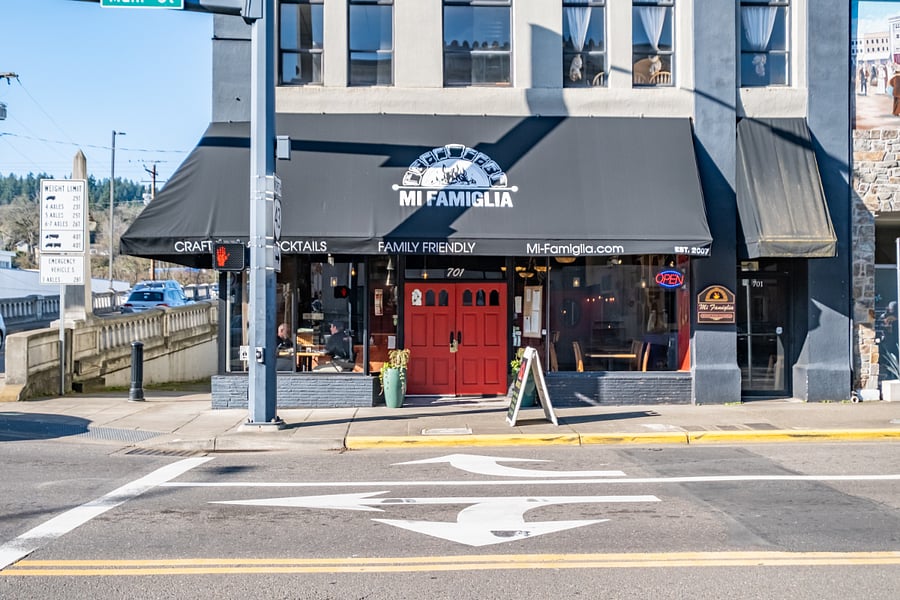 Mi Famiglia Italian restaurant in downtown. 