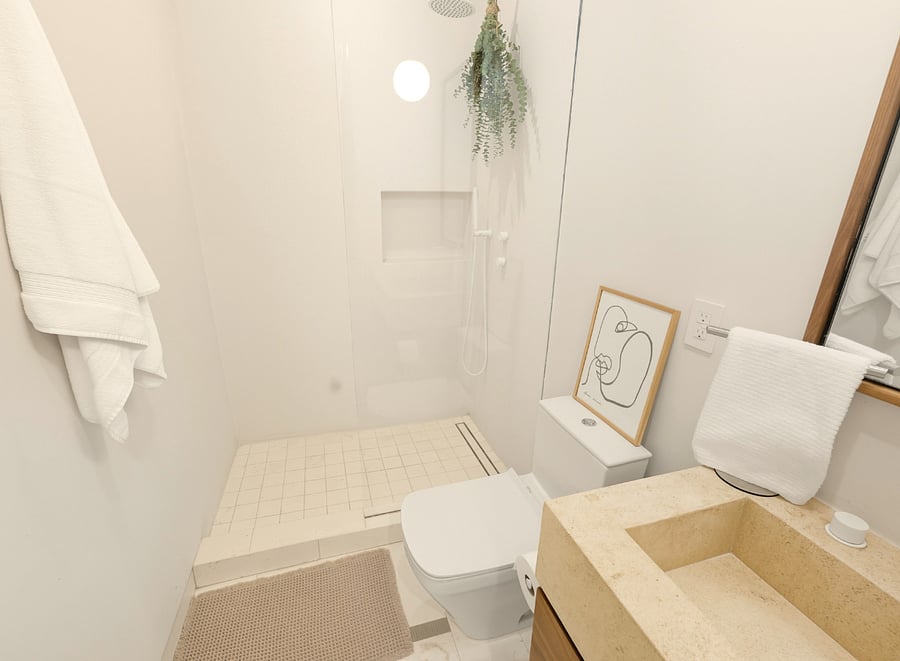 guest full bath - attached 