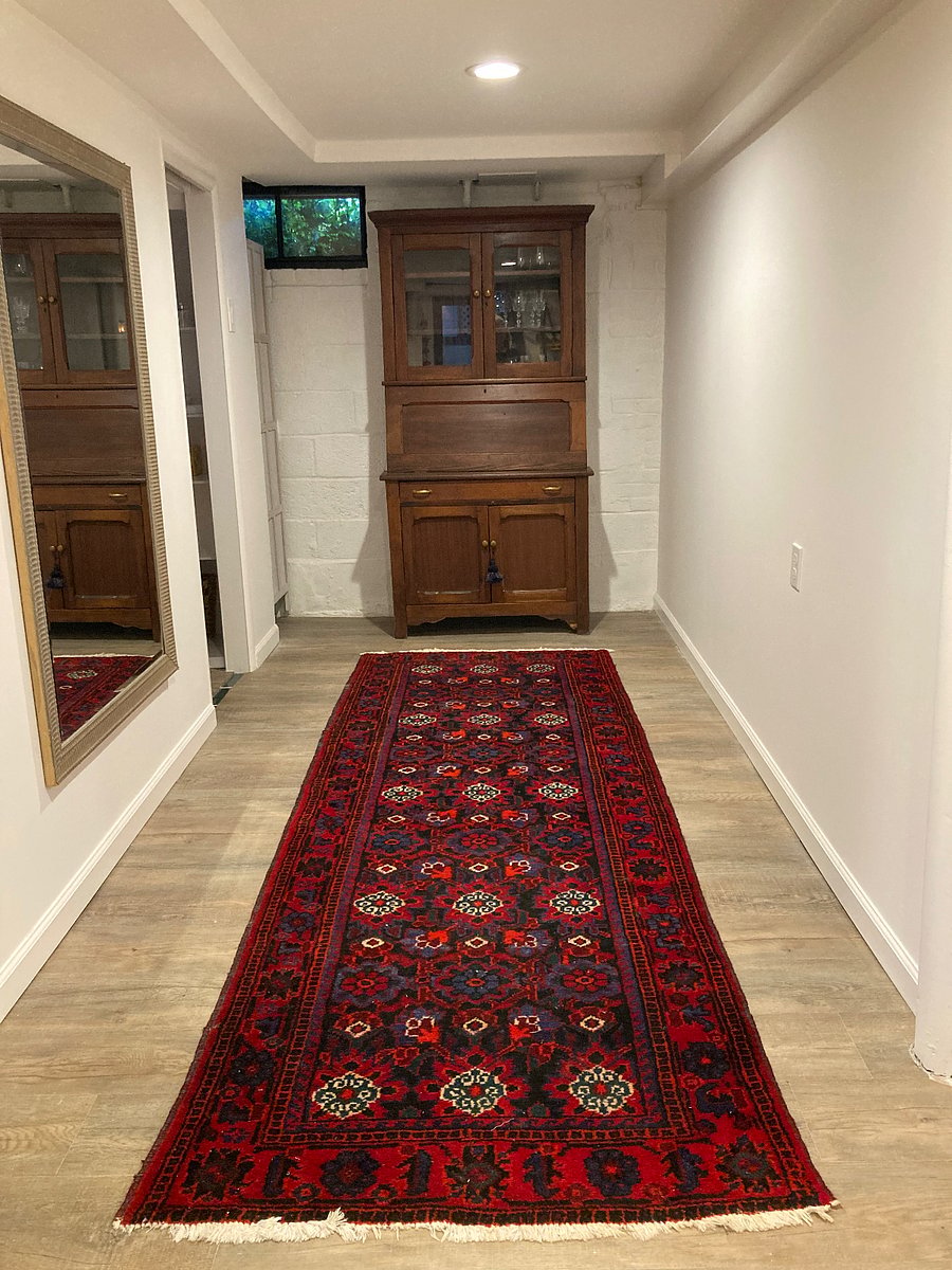 Gallery hall to bathroom.
