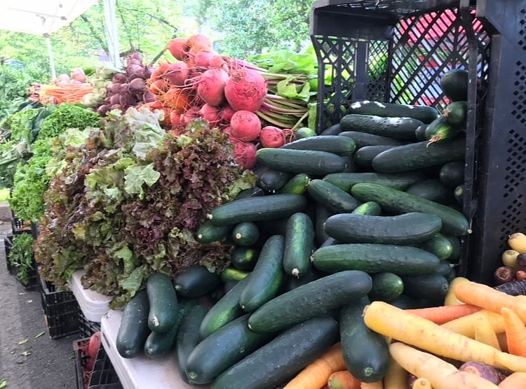 Saturday morning farmers market.
